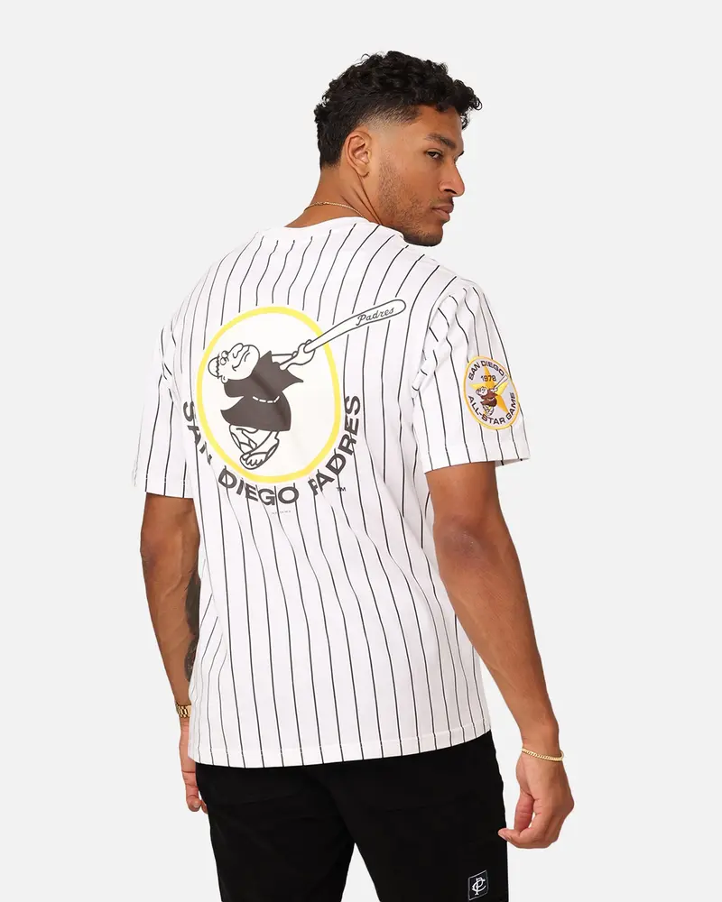 New Era San Diego Padres Oversized T-Shirt White Pinstripe 1