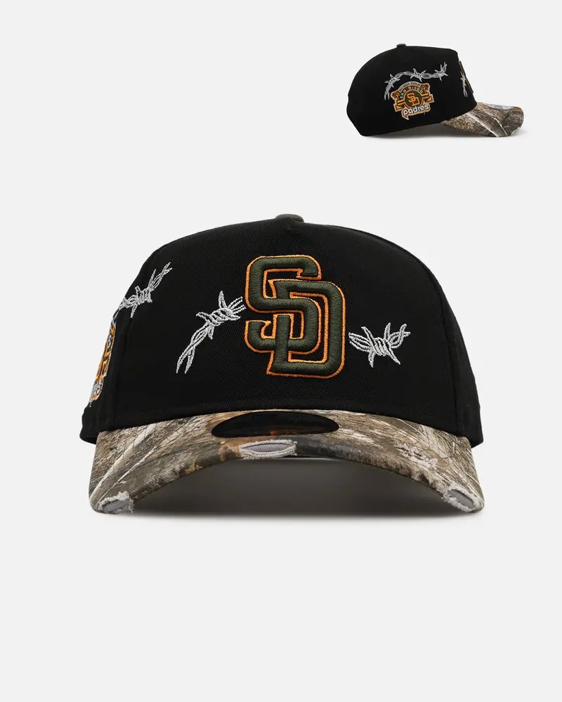 New Era San Diego Padres 'Realtree Grit 2.0' 9Forty A-Frame Snapback Black/Green/Orange 1