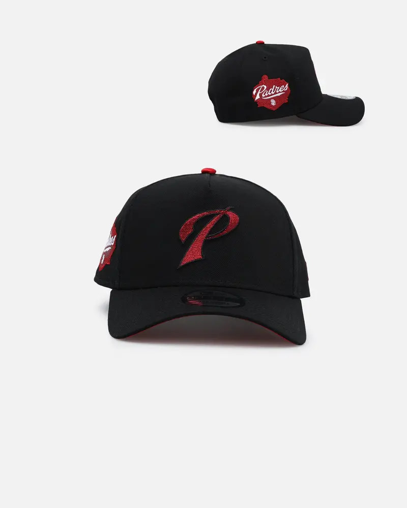 New Era San Diego Padres 'Satin Scarlet' 9Forty A-Frame Snapback Black/Scarlet 1