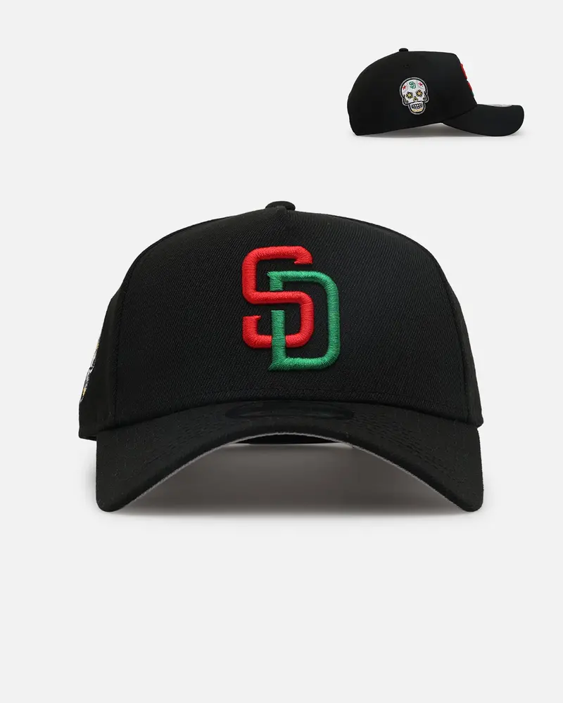 New Era San Diego Padres 'Sugar Skull Side Patch' 9Forty A-Frame Snapback Black/Red/Green 1