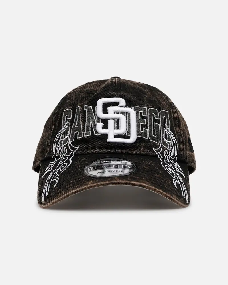 New Era San Diego Padres 'Tribal' Classic Casual Strapback Washed Black 1