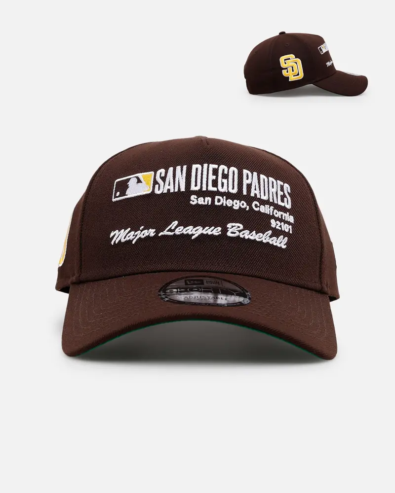 New Era San Diego Padres 'Workleague' 9Forty A-Frame Snapback Brown 1