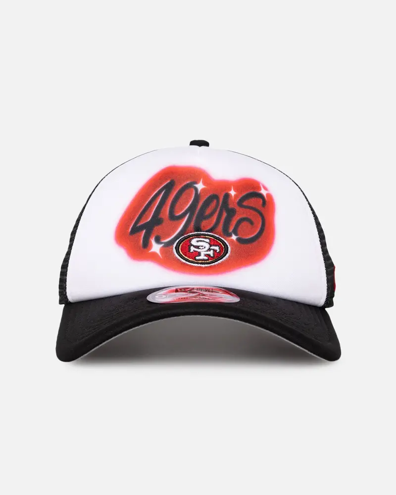 New Era San Francisco 49Ers 'Airbrush' 9Forty A-Frame Trucker Snapback White/Otc 1