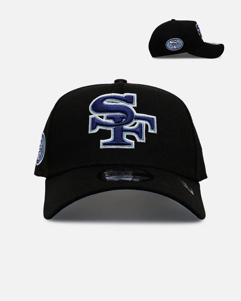 New Era San Francisco 49Ers 'Black And Sky Blue' 9Forty A-Frame Snapback Black/Sky Blue 1