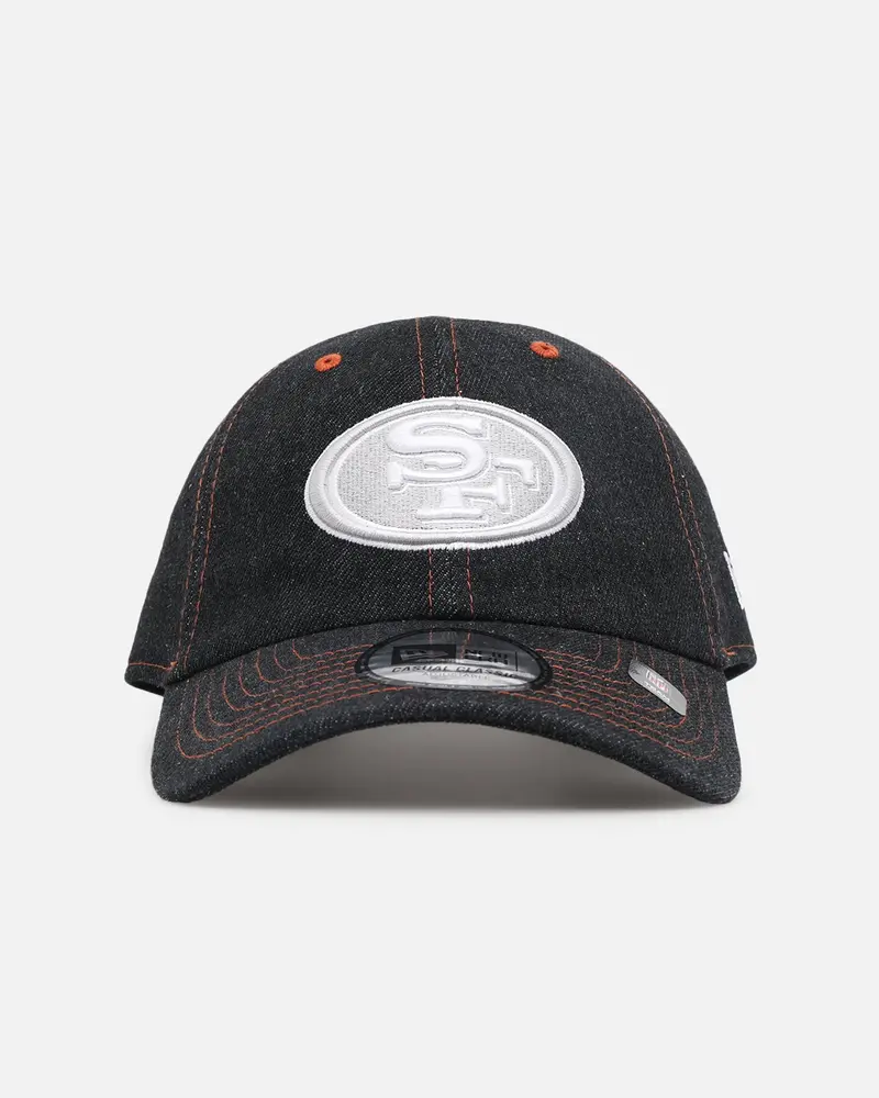 New Era San Francisco 49Ers "Black Denim" Classic Casual Strapback Black Denim/Rust Contrast 1