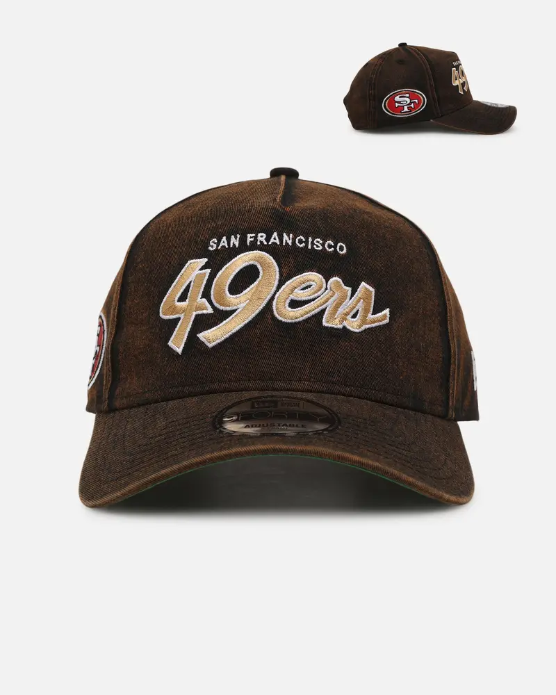 New Era San Francisco 49Ers 'Black Washed Official Team Color' 9Forty A-Frame Snapback Washed Black 1
