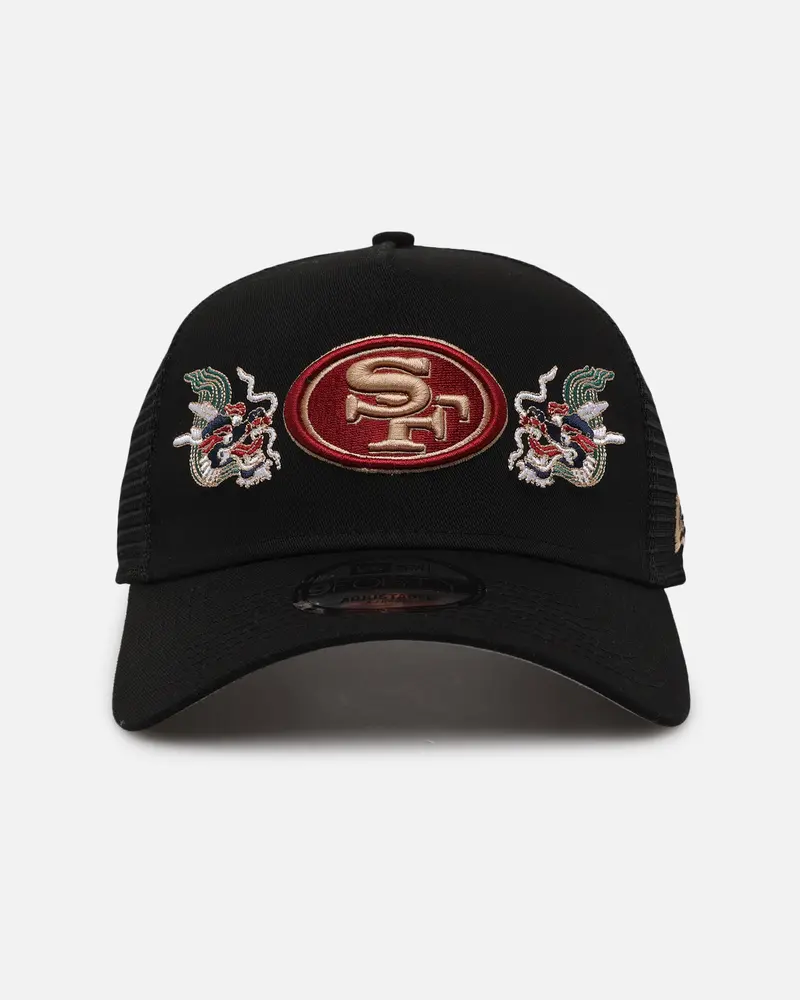 New Era San Francisco 49Ers 'Dragon Collection 2.0' 9Forty A-Frame Trucker Snapback Black 1