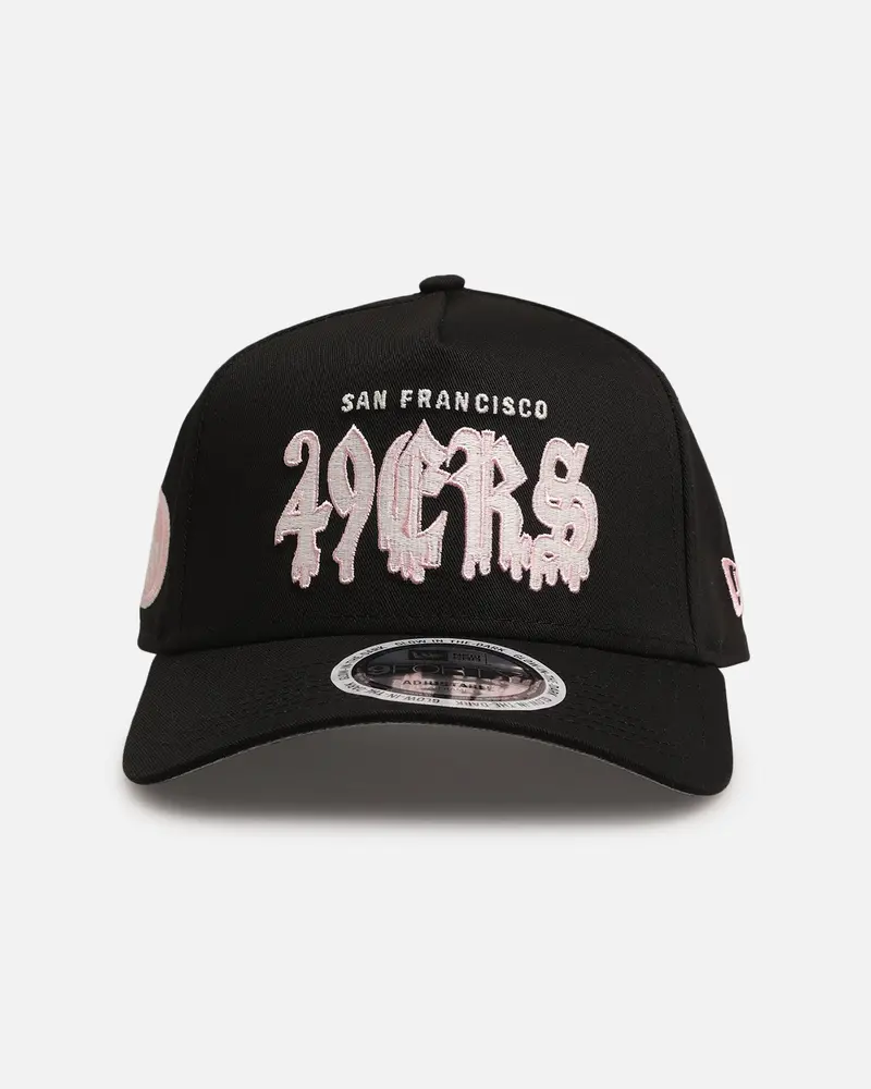 New Era San Francisco 49Ers 'Drip Glow Script' 9Forty A-Frame Snapback Black/Pink 1