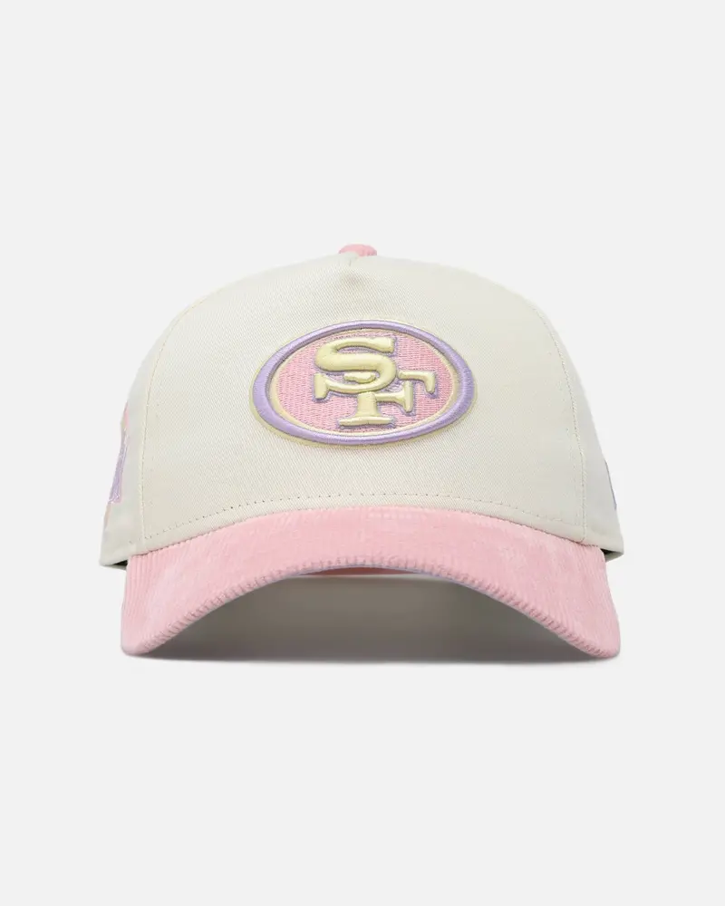 New Era San Francisco 49Ers 'Easter Corduroy' 9Forty A-Frame Snapback White/Pink 1