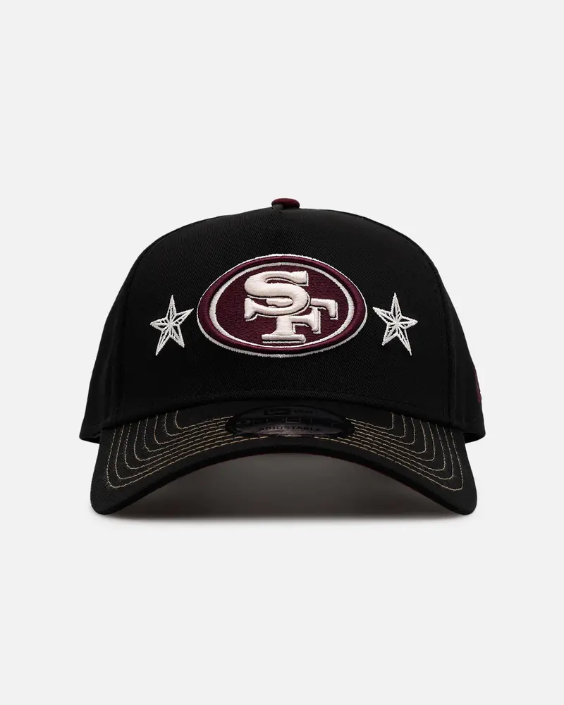 New Era San Francisco 49Ers 'Ivory Stars Outlaws' 9Forty A-Frame Snapback Black/Maroon 1