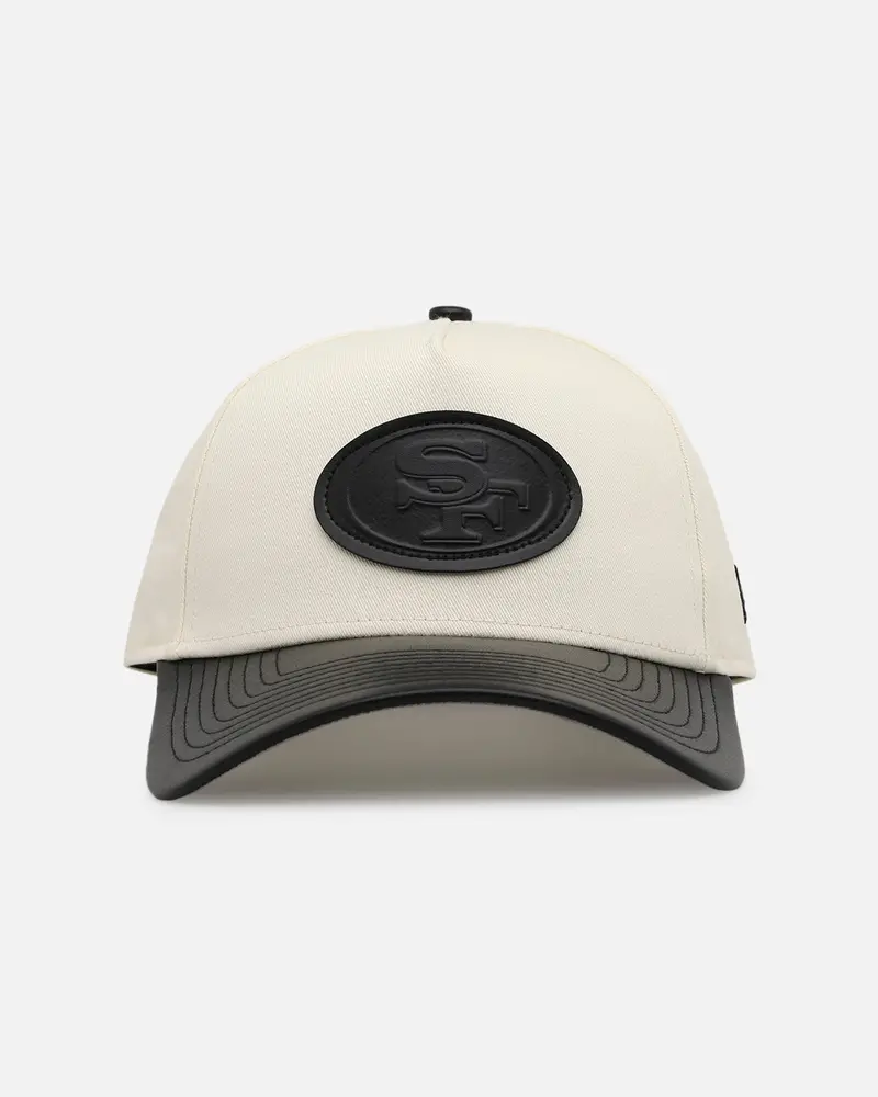 New Era San Francisco 49Ers 'Leather Visor' 9Forty A-Frame Snapback Chrome White/Black 1