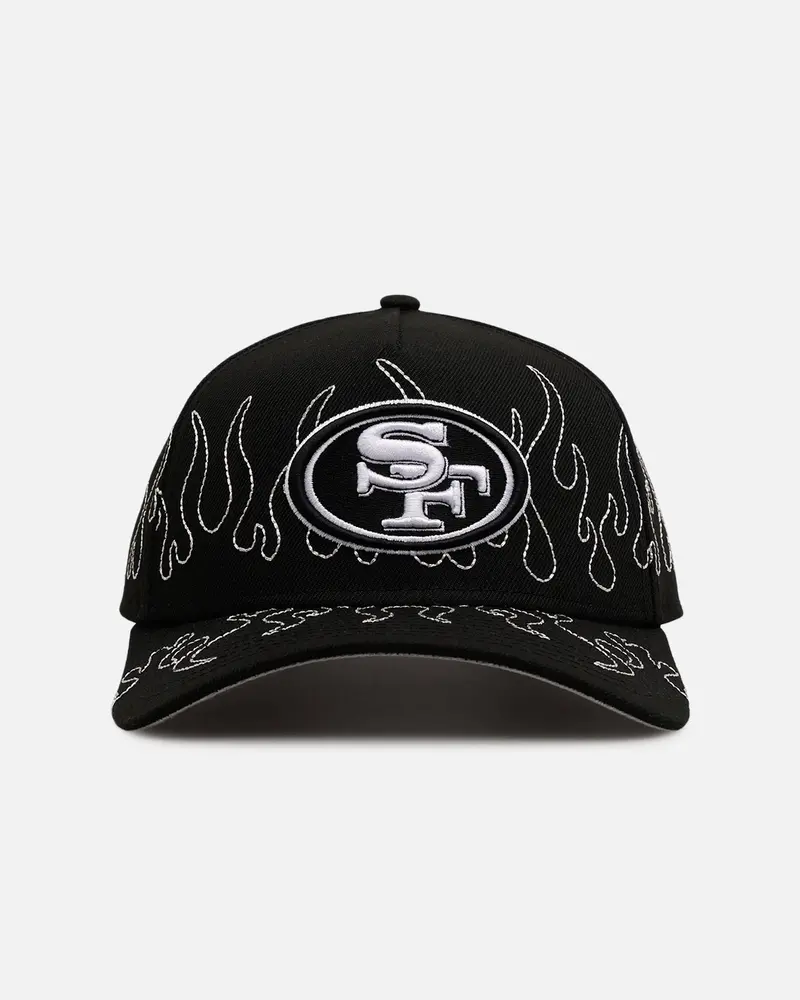 New Era San Francisco 49Ers 'Outline Flames' 9Forty A-Frame Snapback Black 1
