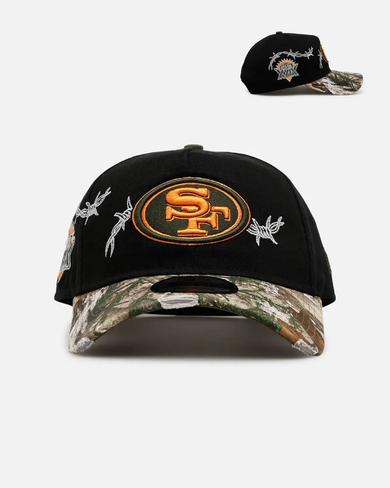 New Era San Francisco 49Ers 'Realtree Grit 2.0' 9Forty A-Frame Snapback Black/Green/Orange 1