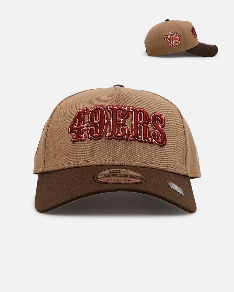 New Era San Francisco 49Ers 'Thanksgiving Football' 9Forty A-Frame Snapback Khaki 1
