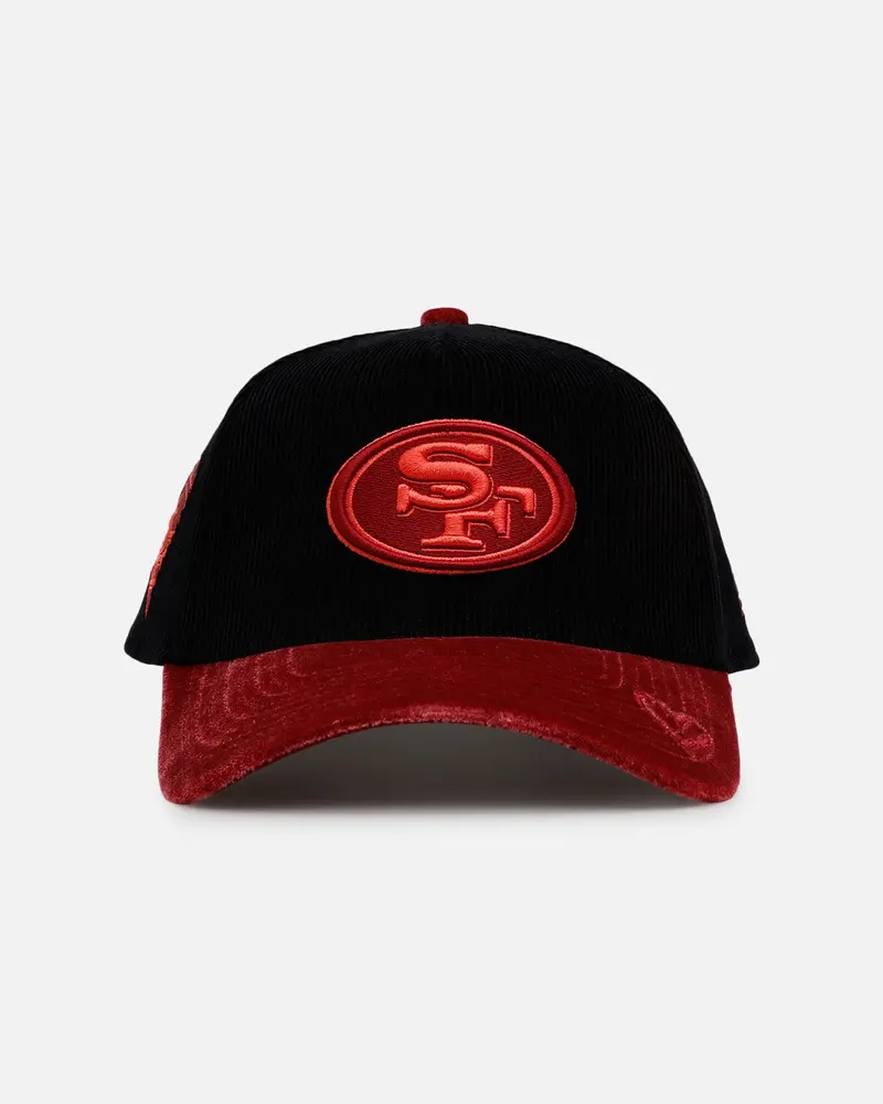New Era San Francisco 49Ers 'Velvet Cord Certified Lover' 9Forty A-Frame Premium Corduroy Snapback Black 1