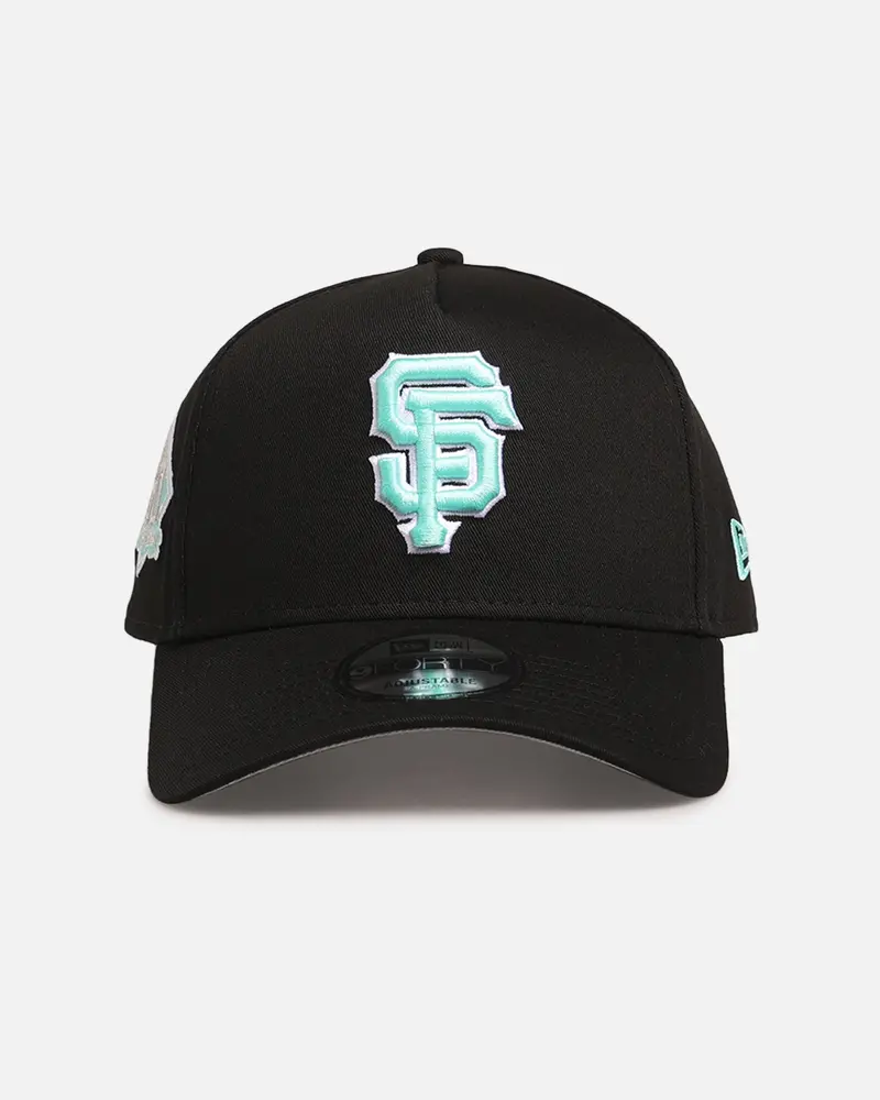 New Era San Francisco Giants 'Black Aqua' 9Forty A-Frame Snapback Black/Aqua 1