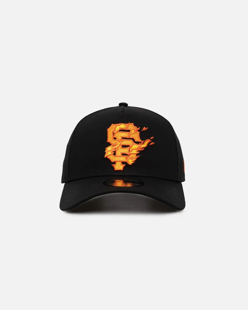 New Era San Francisco Giants 'Black Flame' 9Forty A-Frame Snapback Black/Flame 1