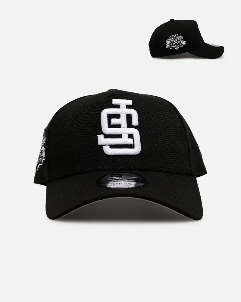 New Era San Francisco Giants 'Black White Upside Down Logo' 9Forty A-Frame Snapback Black/White 1