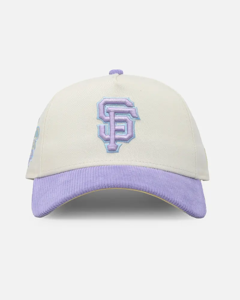 New Era San Francisco Giants 'Easter Corduroy' 9Forty A-Frame Snapback White/Lilac 1