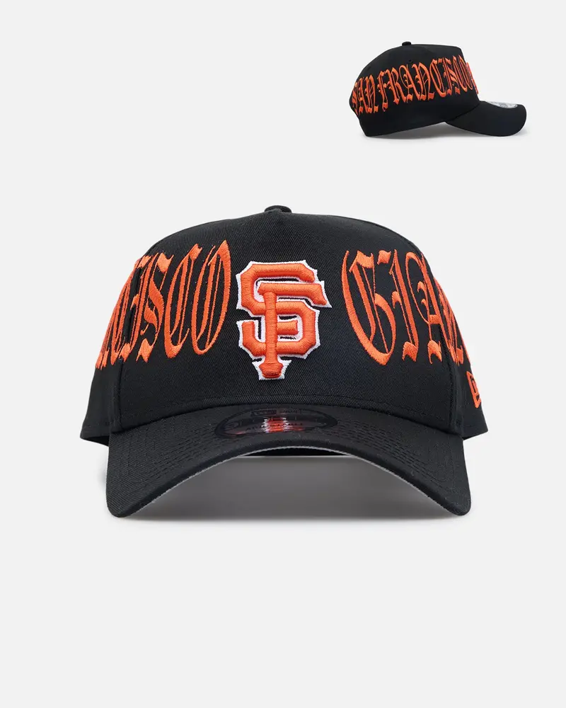 New Era San Francisco Giants 'Goth Script' 9Forty A-Frame Snapback Orange/Black 1