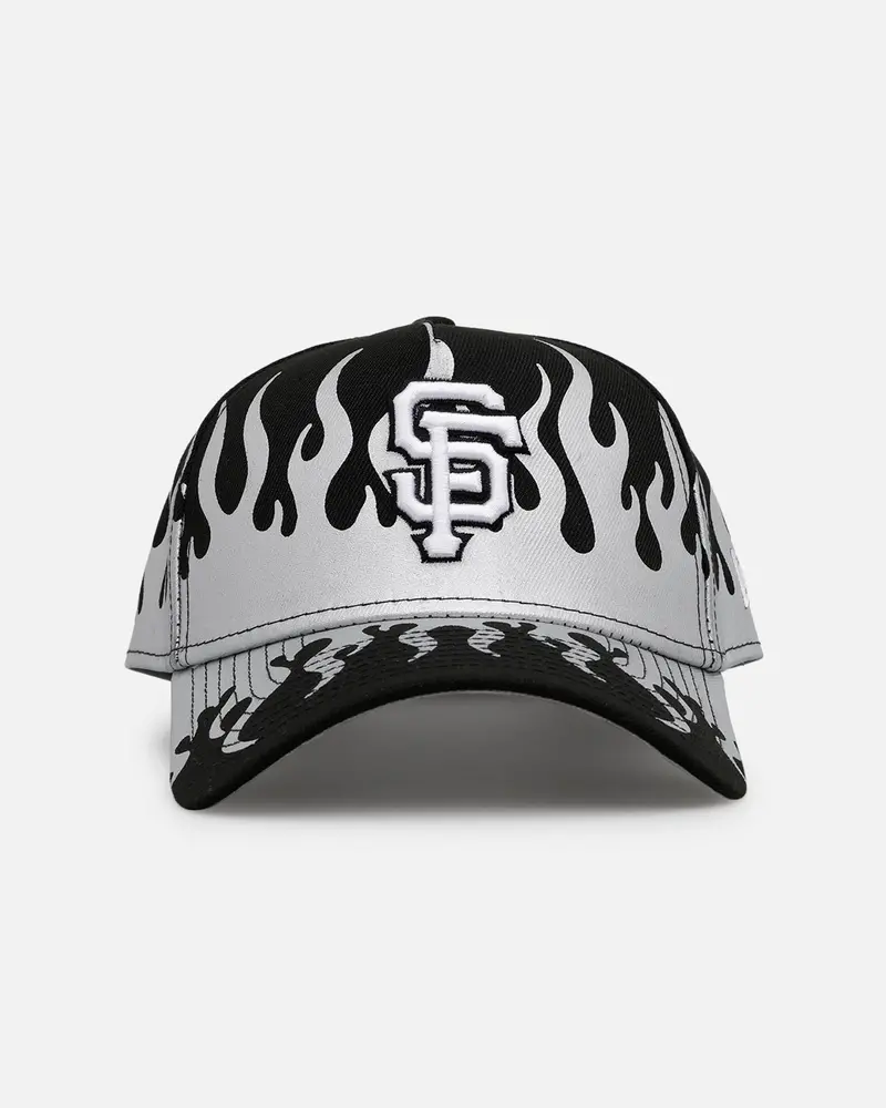 New Era San Francisco Giants 'Metallic Flames' 9Forty A-Frame Snapback Black/Silver 1