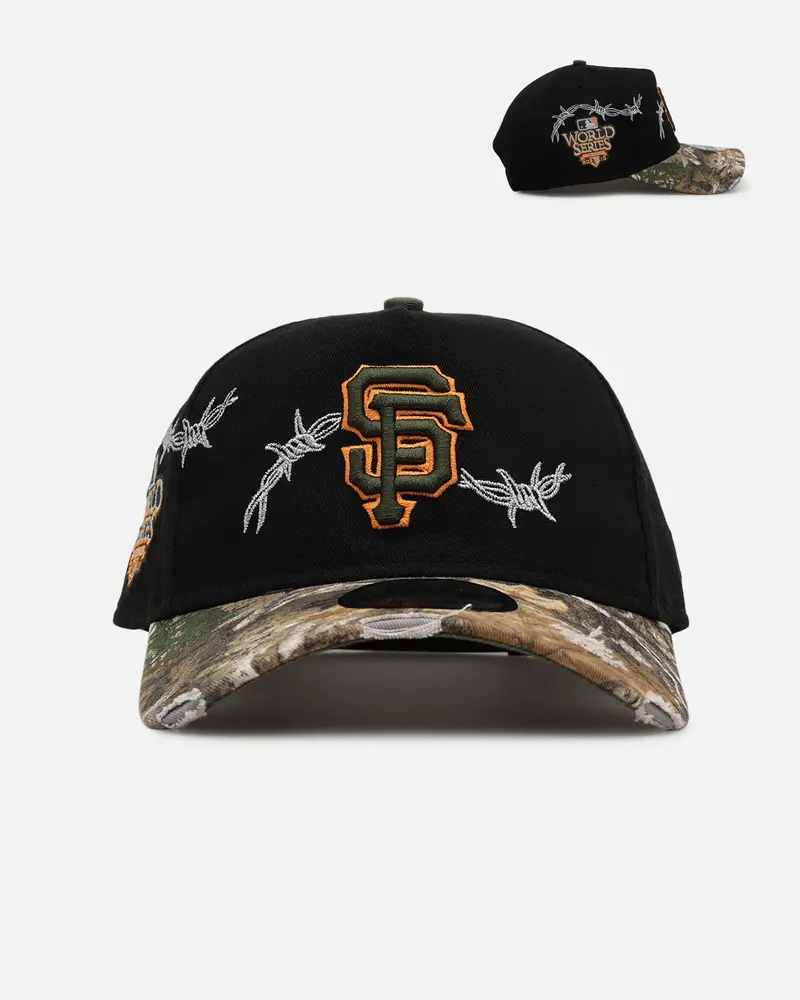 New Era San Francisco Giants 'Realtree Grit 2.0' 9Forty A-Frame Snapback Black/Green/Orange 1