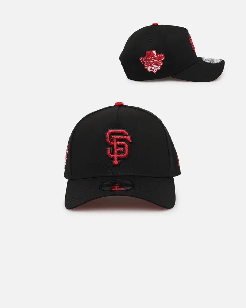 New Era San Francisco Giants 'Satin Scarlet' 9Forty A-Frame Snapback Black/Scarlet 1