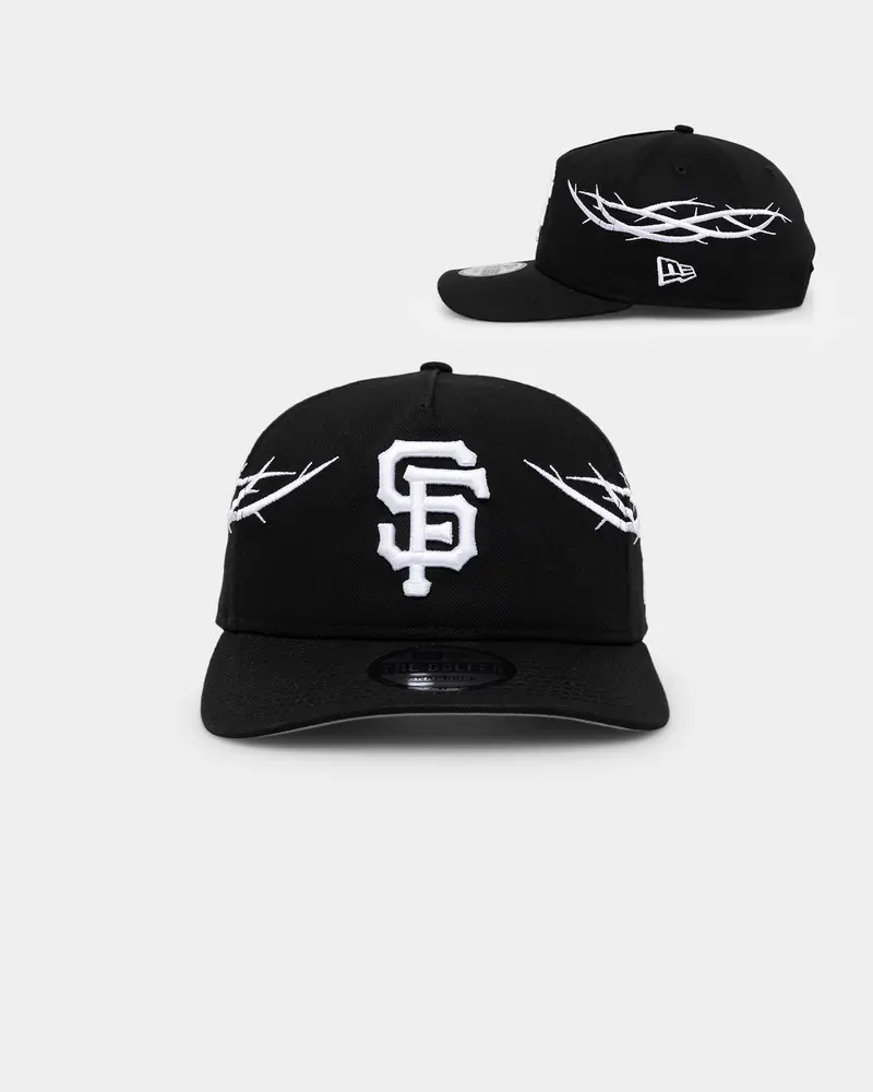 New Era San Francisco Giants 'Twisted Thorns' Golfer Pre-Curved Snapback Black 1