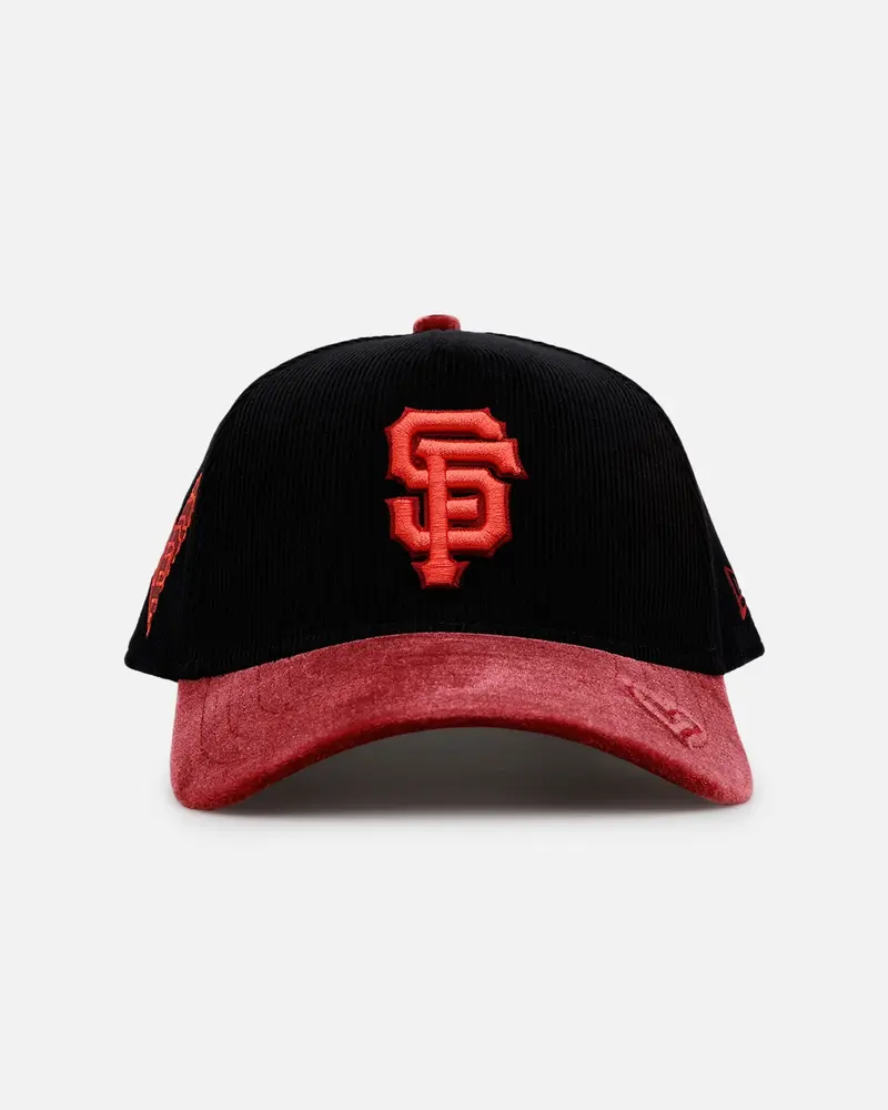 New Era San Francisco Giants 'Velvet Cord Certified Lover' 9Forty A-Frame Premium Corduroy Snapback Black 1