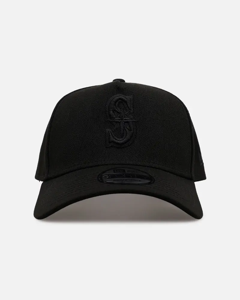 New Era Seattle Mariners 'Easy Black' 9Forty A-Frame Snapback Black/Black 1