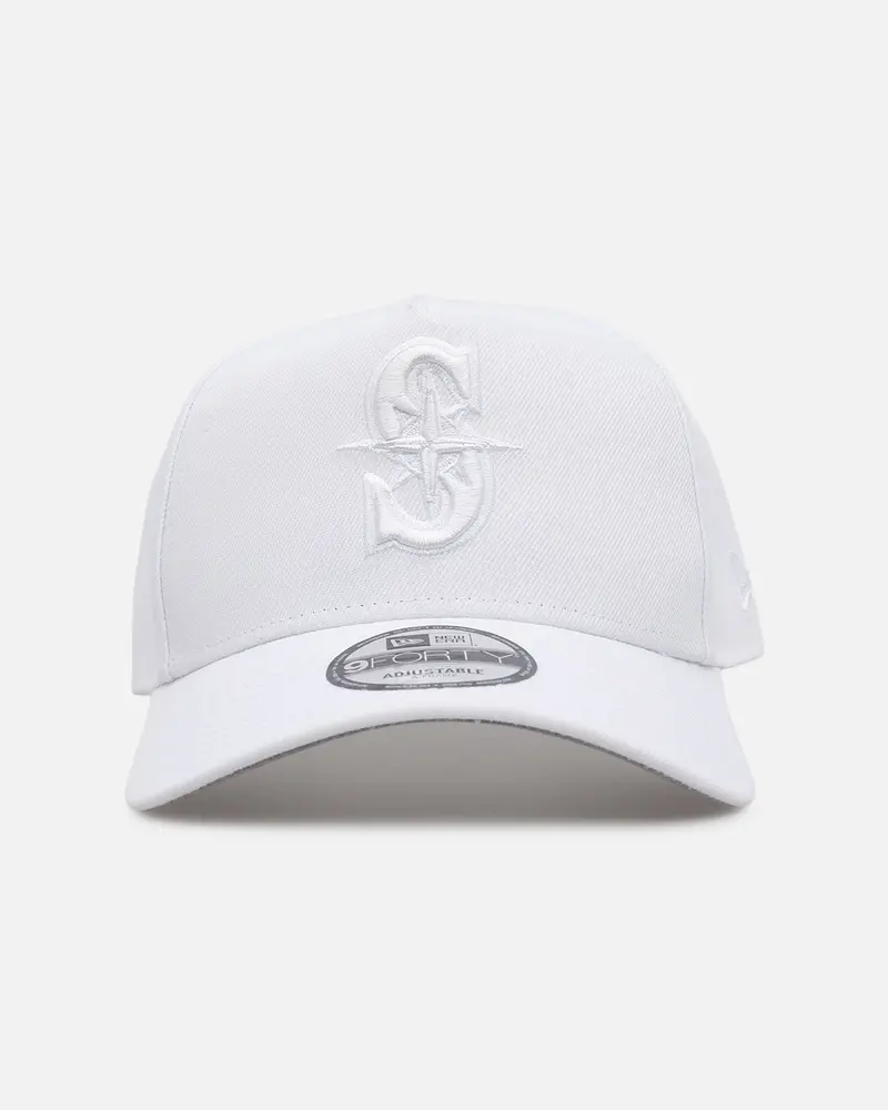 New Era Seattle Mariners 'Easy White' 9Forty A-Frame Snapback White/White 1