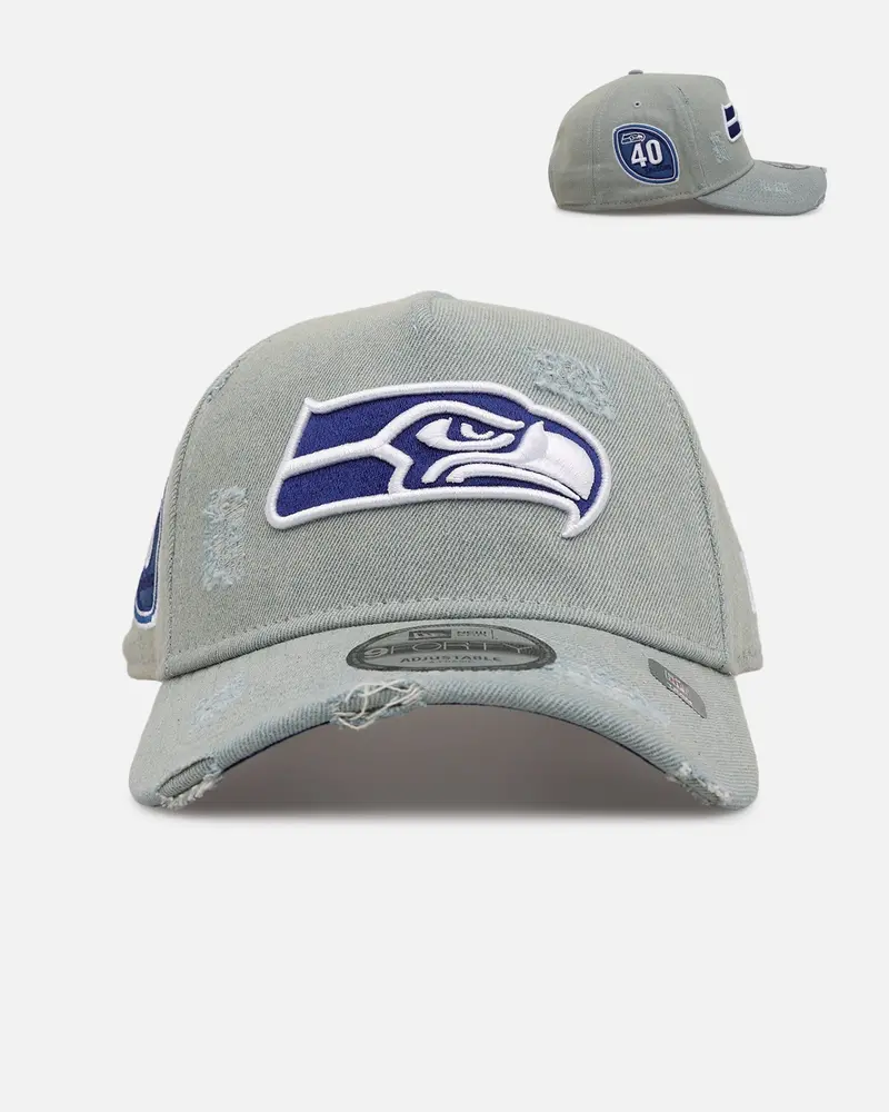New Era Seattle Seahawks 'Denim' 9Forty A-Frame Snapback Light Wash Denim 1