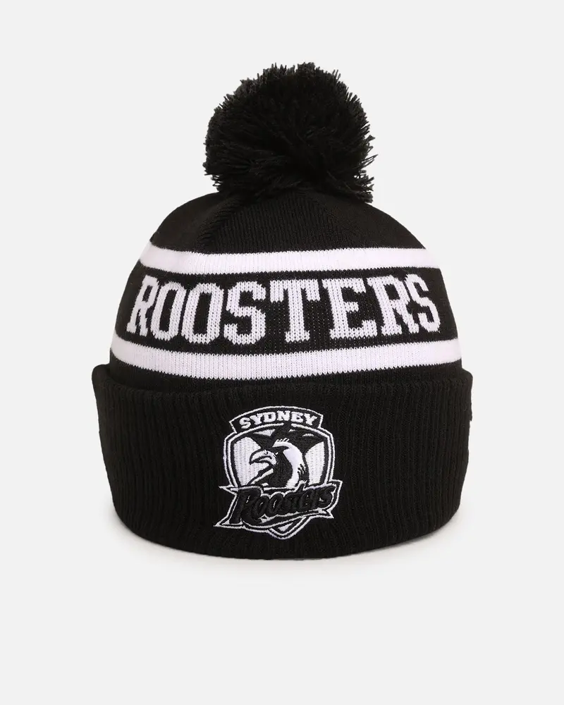 New Era Sydney Roosters 'Nrl Black White Beanies' Knitted Beanie Black 1