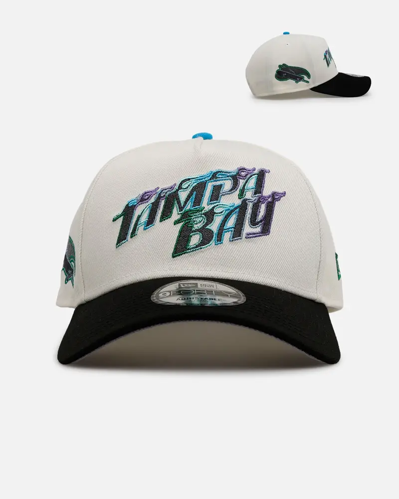 New Era Tampa Bay Rays 'Chrome Metallic Wordmark' 9Forty A-Frame Snapback Chrome 1