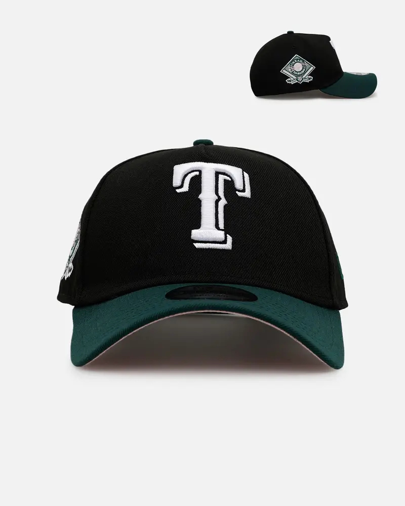 New Era Texas Rangers 'Black Dark Green' 9Forty A-Frame Snapback Black/Dark Green 1