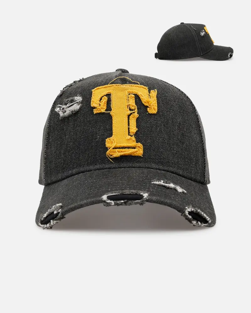 New Era Texas Rangers 'Denim 2.0' 9Forty A-Frame Strapback Black 1