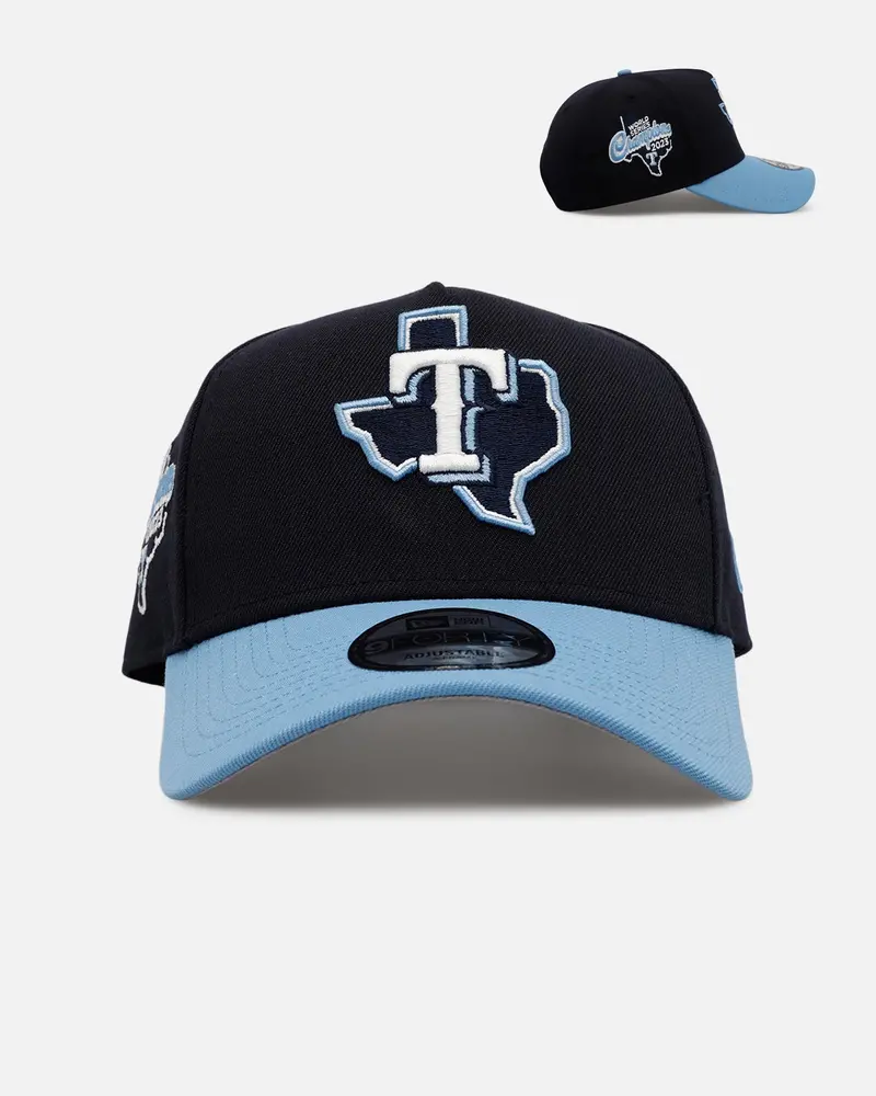 New Era Texas Rangers 'Ocean' 9Forty A-Frame Snapback Navy/Sky Blue 1