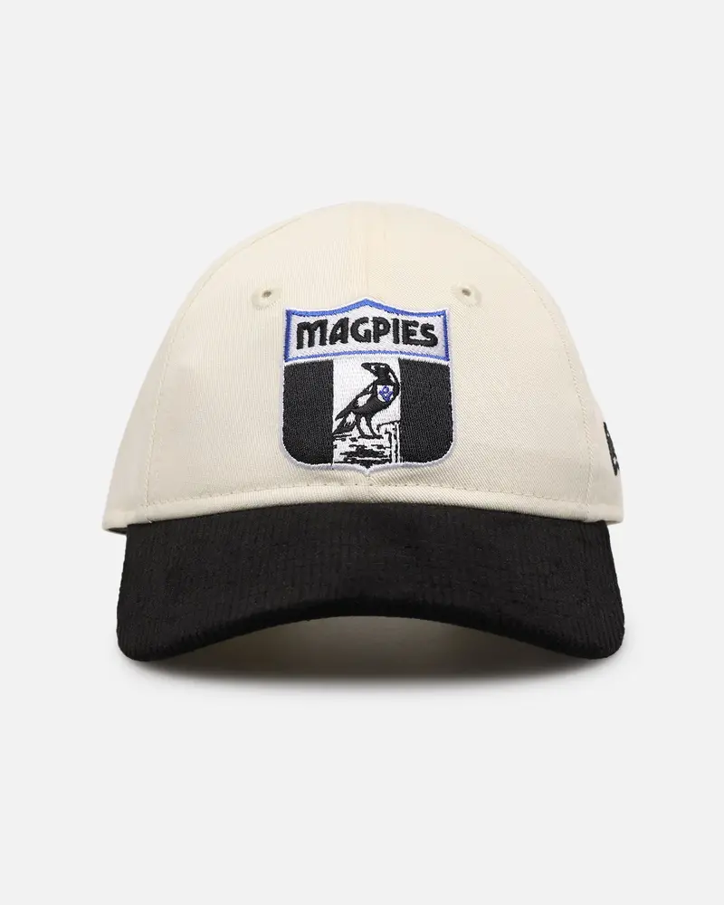 New Era Toddlers Collingwood Magpies 9Forty Stretch Fit Chrome White 1