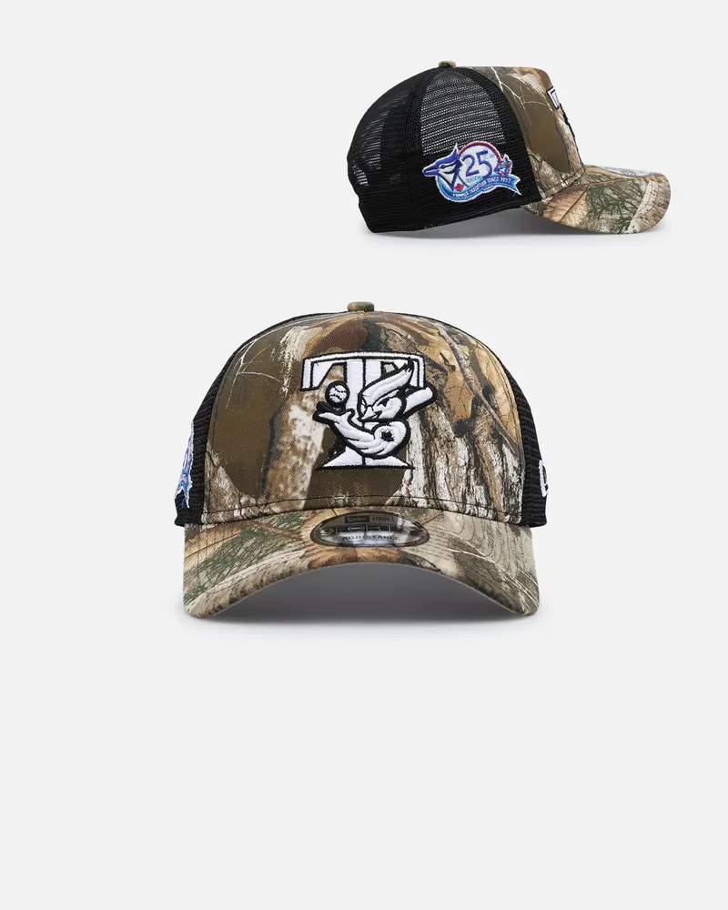 New Era Toronto Blue Jays 'Real Tree' 9Forty A-Frame Trucker Snapback Realtree Edge 1