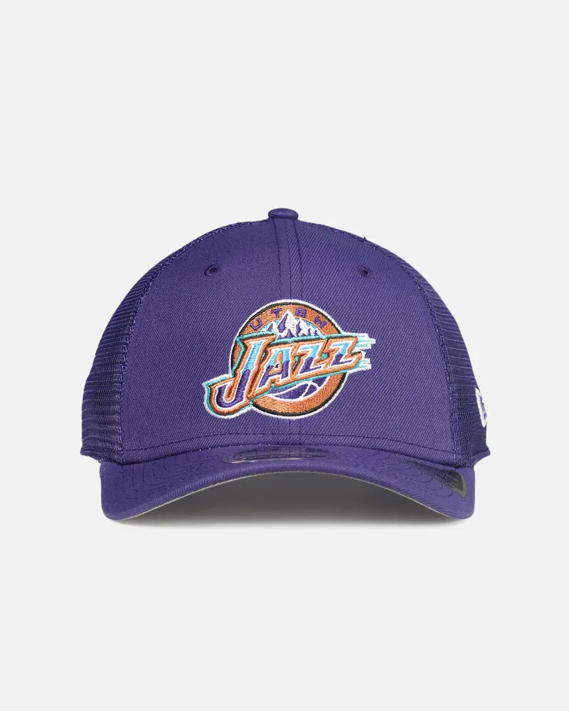 New Era Utah Jazz 'Hwc' 9Seventy Trucker Stretch Snapback Dark Purple 1