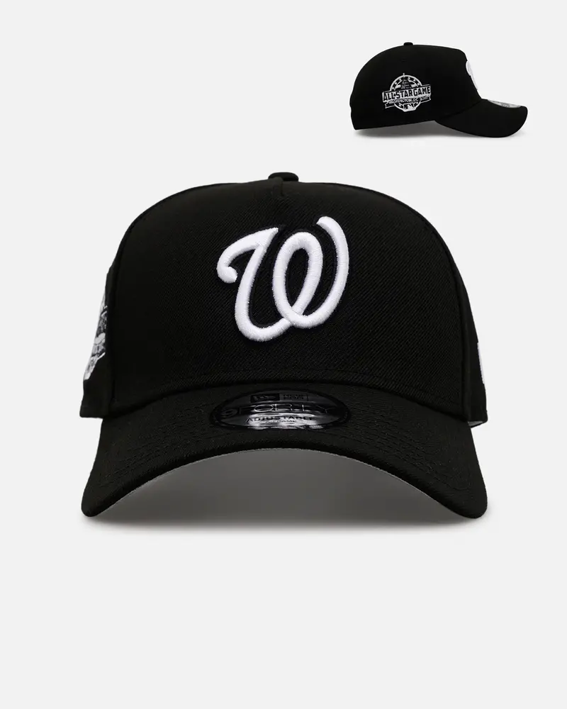 New Era Washington Nationals 'Black And White' 9Forty A-Frame Snapback Black/White 1