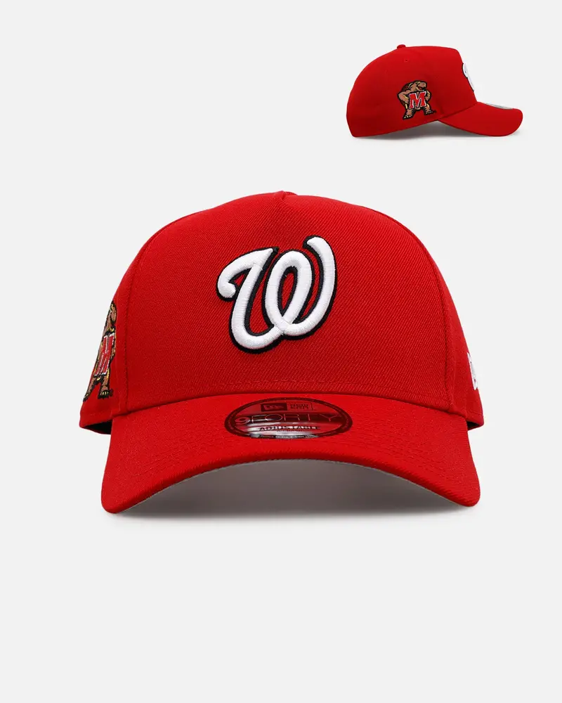 New Era Washington Nationals 'College Crossover' University Of Maryland 9Forty A-Frame Snapback Official Team Color 1