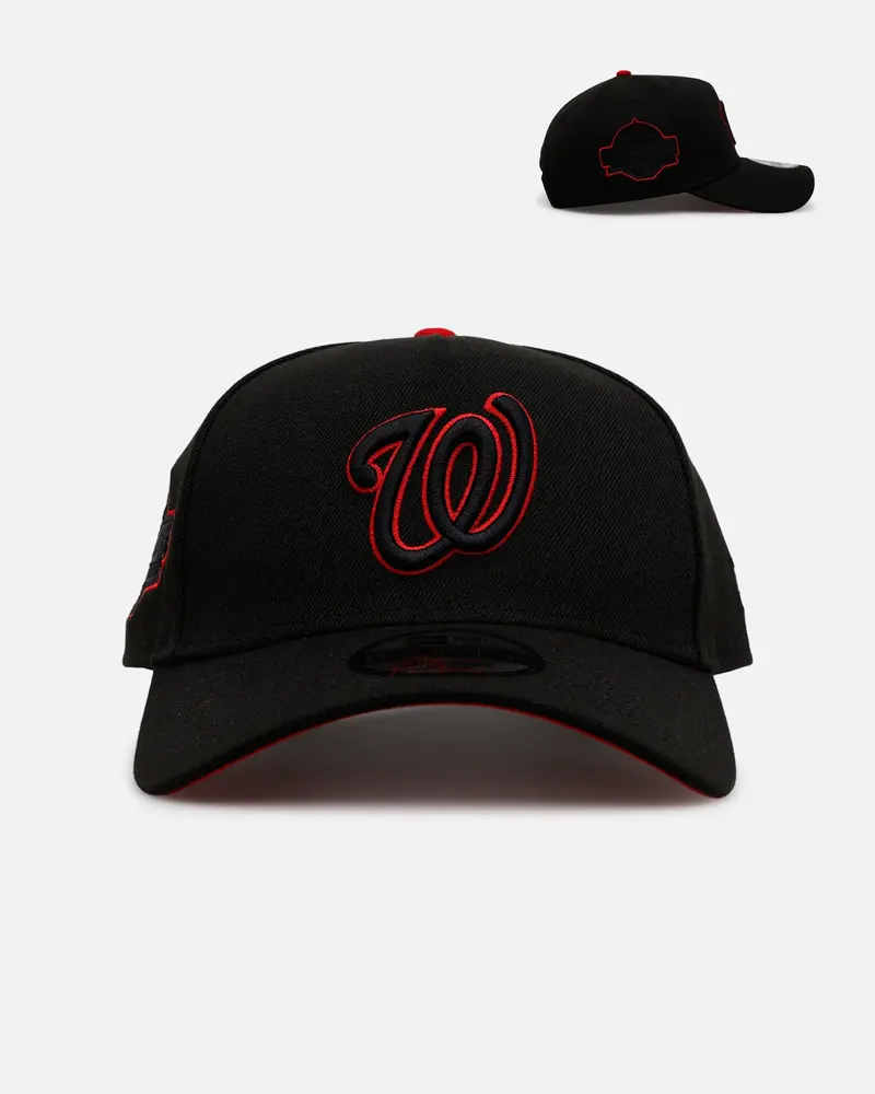 New Era Washington Nationals 'Outline' 9Forty A-Frame Snapback Black 1