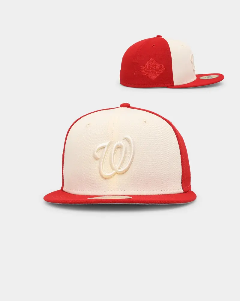 New Era Washington Nationals 'Tonal Two-Tone' 59Fifty Fitted Light Beige 1