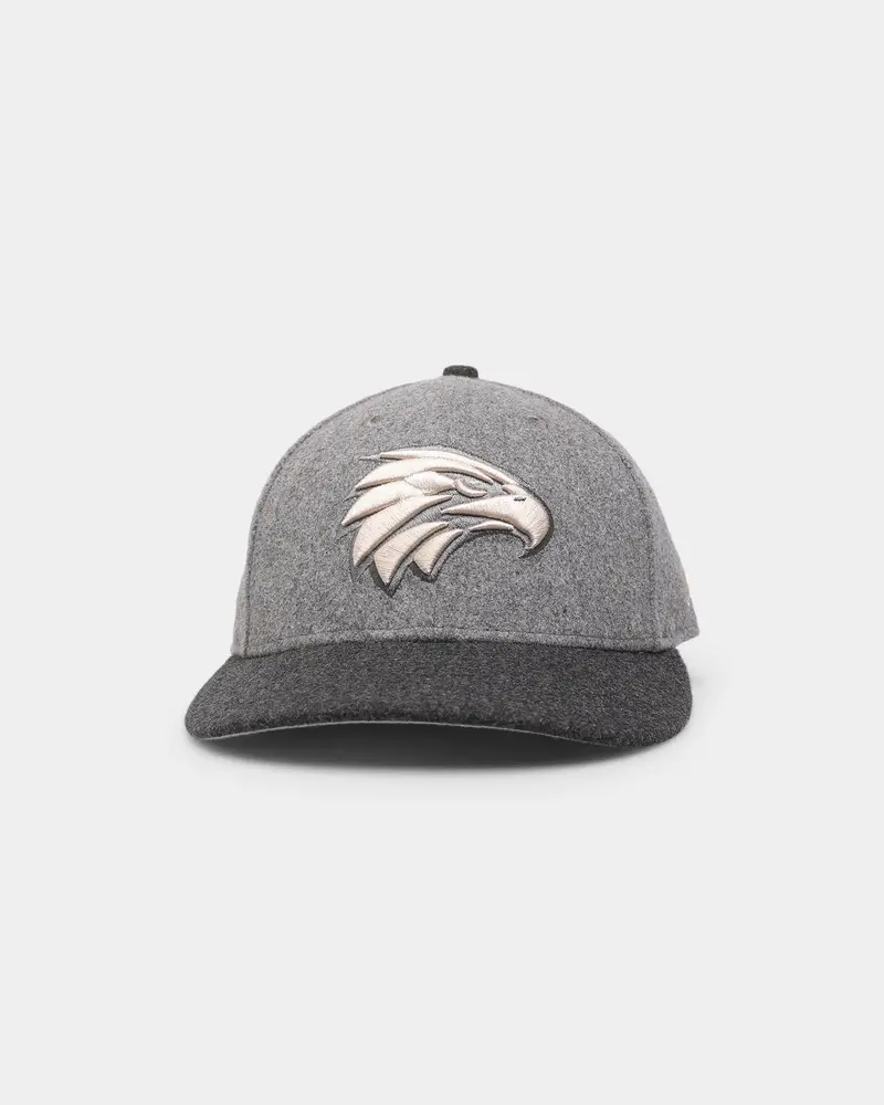 New Era West Coast Eagles 'Melton Wool Cap' Afl '22 59Fifty Low Profile Fitted Dark Grey 1