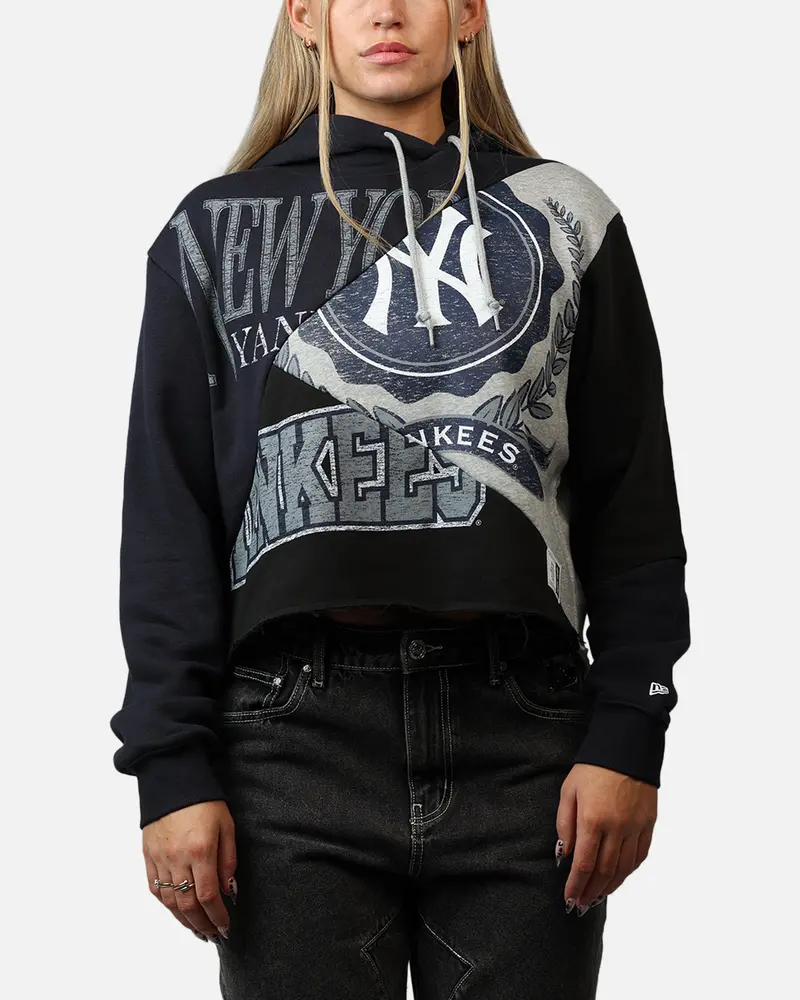 New Era Women's New York Yankees Team Split Hoodie Navy/Grey 1