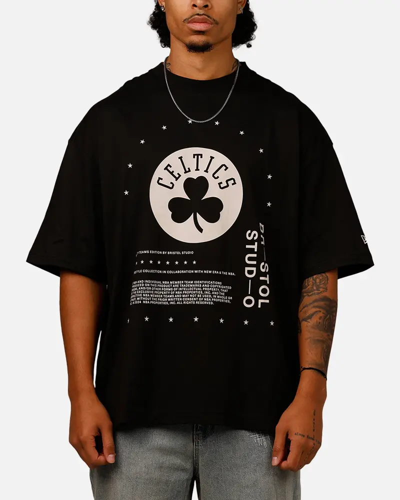 New Era X Bristol Studio Boston Celtics 'Teams Edition' T-Shirt Black 1