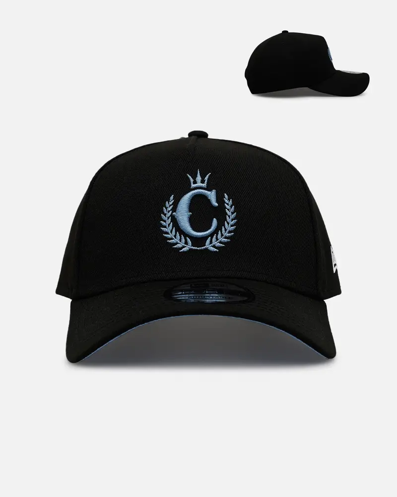 New Era X Culture Kings 'Black & Sky Blue' 9Forty A-Frame Snapback Black/Sky Blue 1