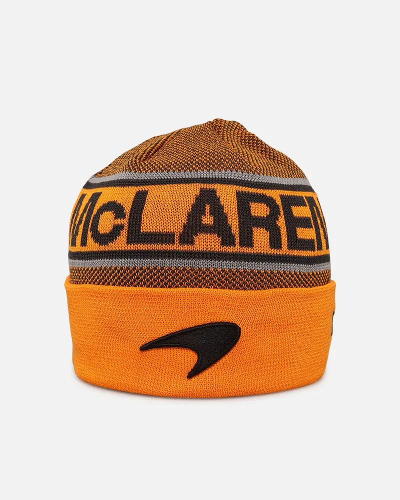 New Era X Mclaren Team Cuff Knit Beanie Medium Orange 1