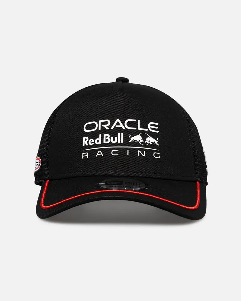 New Era X Redbull Racing F1 Patch 9Forty A-Frame Trucker Snapback Black 1
